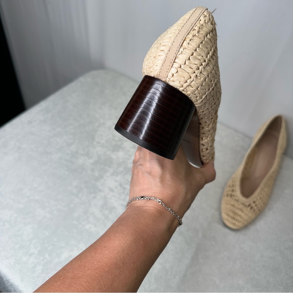 Mossimo Dutti ⭐️ Elegant Beige Woven Heels Sz 42 - Picture 3 of 9